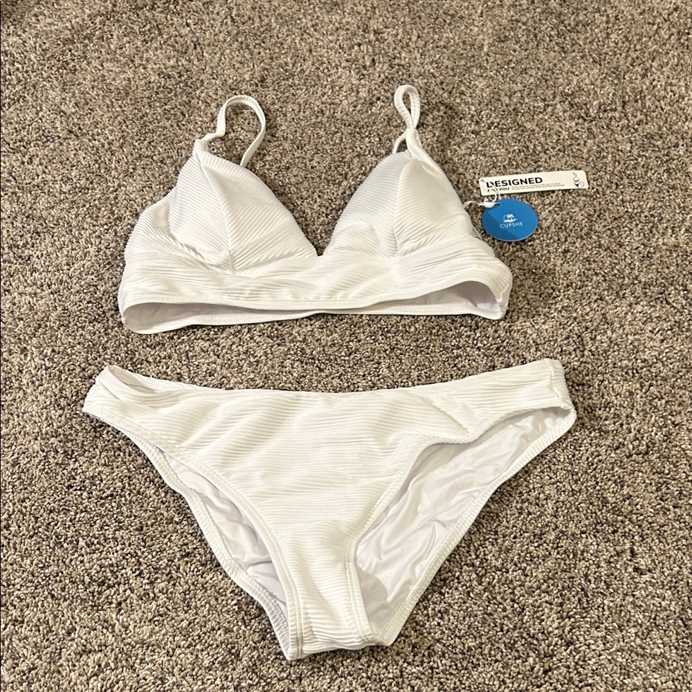 Cupshe White Bikini Set